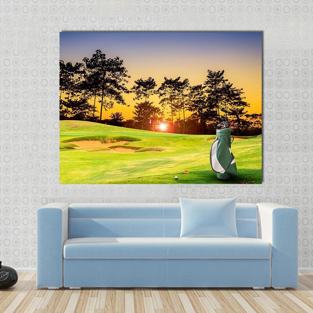 Golf Equipment Canvas Wall Art-1 Piece-Gallery Wrap-48" x 32"-Tiaracle