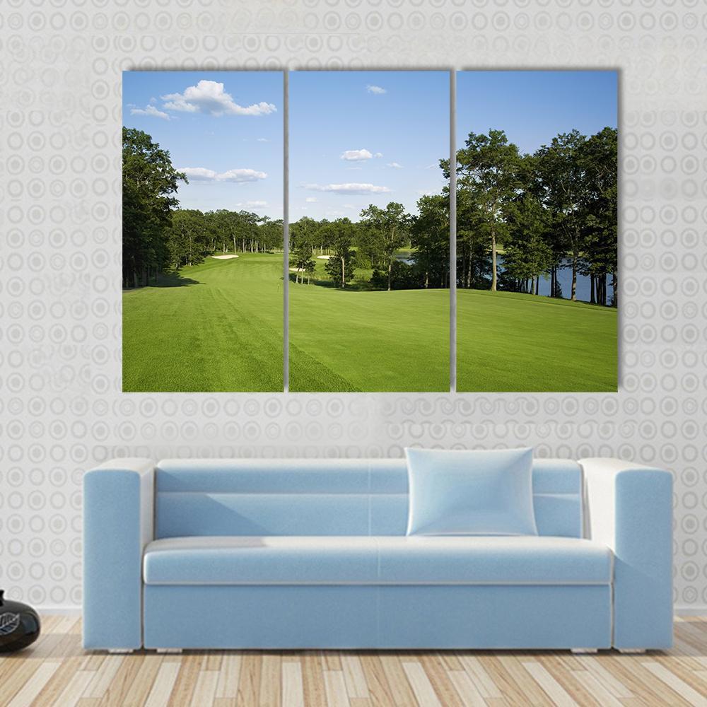 Golf Fairway Canvas Wall Art-3 Horizontal-Gallery Wrap-37" x 24"-Tiaracle