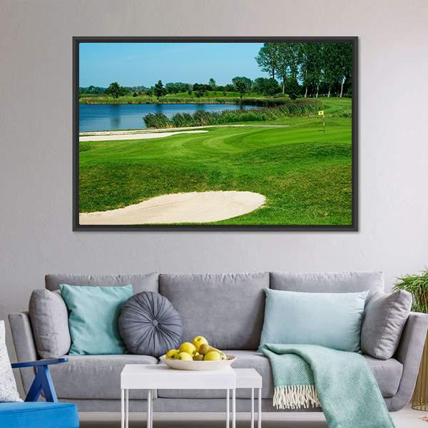 Golf Field Canvas Wall Art-3 Horizontal-Gallery Wrap-25" x 16"-Tiaracle