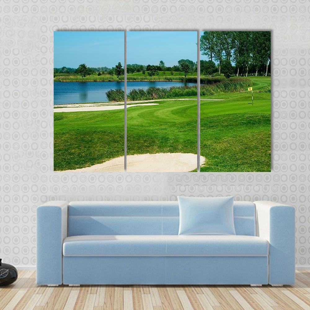 Golf Field Canvas Wall Art-3 Horizontal-Gallery Wrap-37" x 24"-Tiaracle