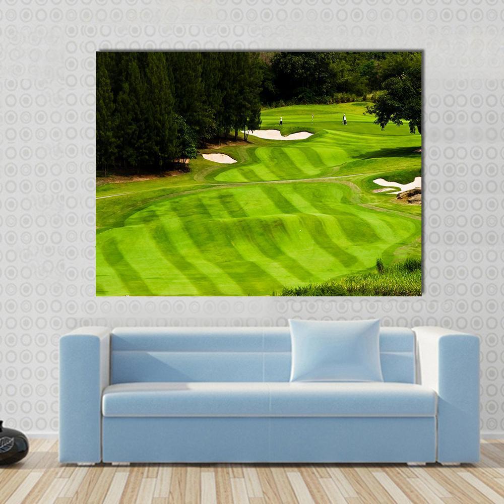 Golf Land Canvas Wall Art-1 Piece-Gallery Wrap-48" x 32"-Tiaracle