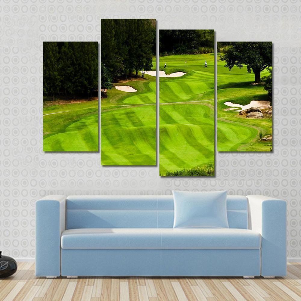 Golf Land Canvas Wall Art-4 Pop-Gallery Wrap-50" x 32"-Tiaracle