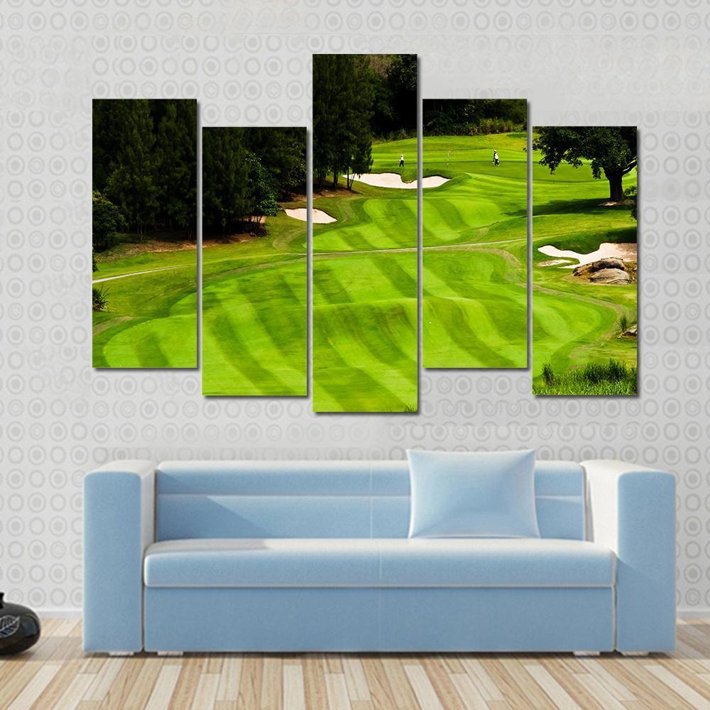 Golf Land Canvas Wall Art-5 Pop-Gallery Wrap-47" x 32"-Tiaracle