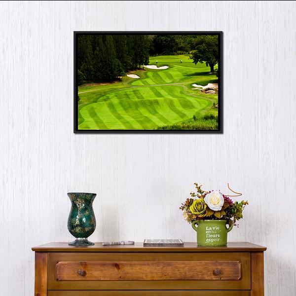 Golf Land Canvas Wall Art-1 Piece-Floating Frame-24" x 16"-Tiaracle