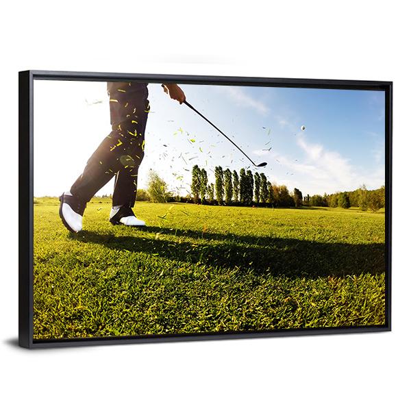 Golf Shot Canvas Wall Art-3 Horizontal-Gallery Wrap-25" x 16"-Tiaracle