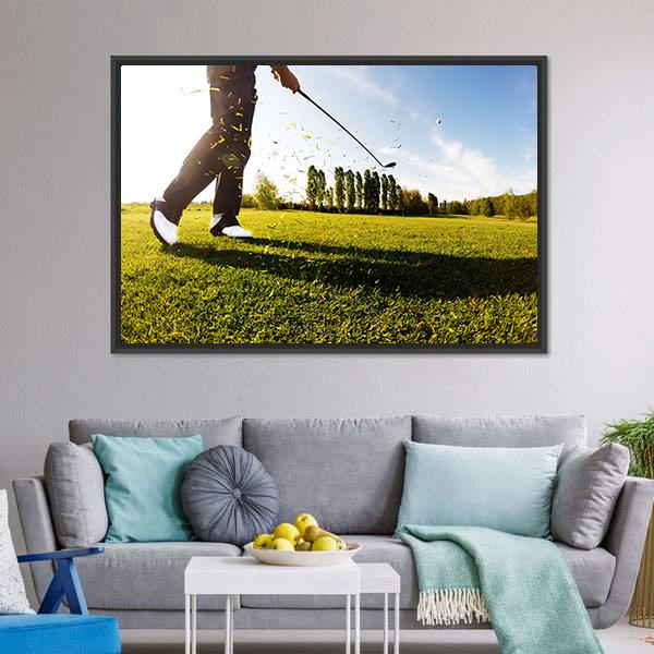 Golf Shot Canvas Wall Art-3 Horizontal-Gallery Wrap-25" x 16"-Tiaracle