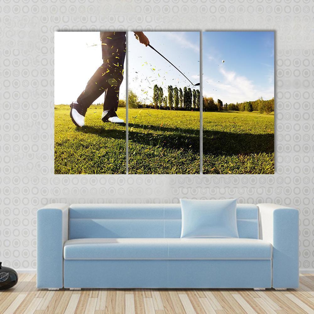 Golf Shot Canvas Wall Art-3 Horizontal-Gallery Wrap-37" x 24"-Tiaracle