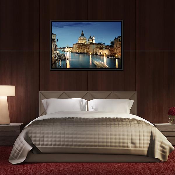 Grand Canal & Basilica Italy Canvas Wall Art-3 Horizontal-Gallery Wrap-25" x 16"-Tiaracle