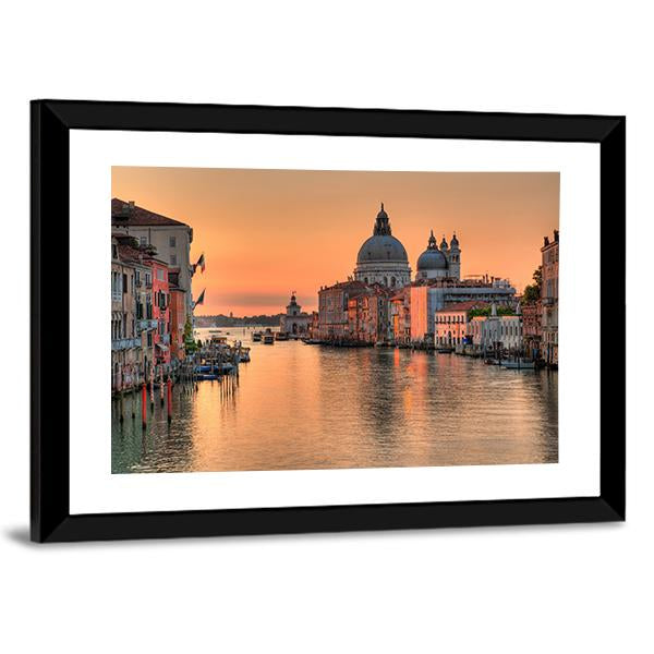 Grand Canal In Venice Canvas Wall Art-3 Horizontal-Gallery Wrap-25" x 16"-Tiaracle