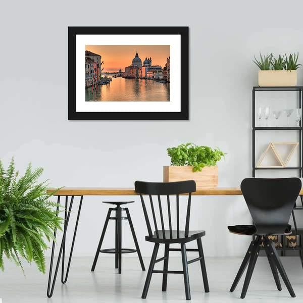 Grand Canal In Venice Canvas Wall Art-3 Horizontal-Gallery Wrap-25" x 16"-Tiaracle