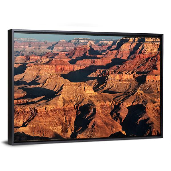 Grand Canyon At Sunrise Canvas Wall Art-3 Horizontal-Gallery Wrap-25" x 16"-Tiaracle