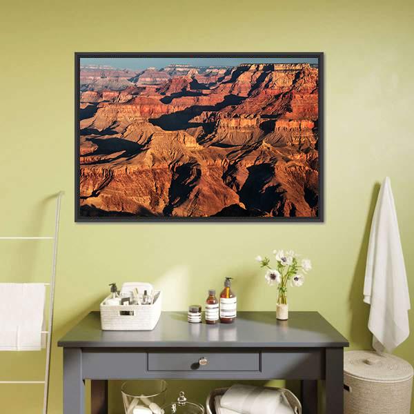 Grand Canyon At Sunrise Canvas Wall Art-1 Piece-Floating Frame-24" x 16"-Tiaracle