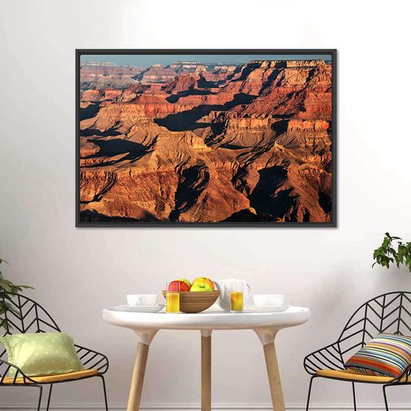 Grand Canyon At Sunrise Canvas Wall Art-3 Horizontal-Gallery Wrap-25" x 16"-Tiaracle