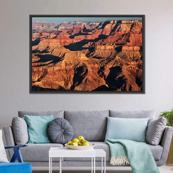 Grand Canyon At Sunrise Canvas Wall Art-3 Horizontal-Gallery Wrap-25" x 16"-Tiaracle