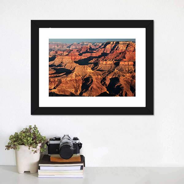 Grand Canyon At Sunrise Canvas Wall Art-1 Piece-Framed Print-20" x 16"-Tiaracle