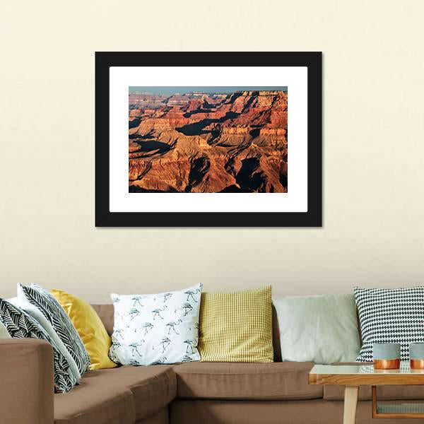 Grand Canyon At Sunrise Canvas Wall Art-3 Horizontal-Gallery Wrap-25" x 16"-Tiaracle