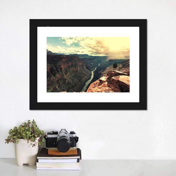 Grand Canyon Landscapes Canvas Wall Art-1 Piece-Framed Print-20" x 16"-Tiaracle