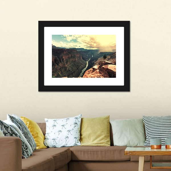 Grand Canyon Landscapes Canvas Wall Art-3 Horizontal-Gallery Wrap-25" x 16"-Tiaracle