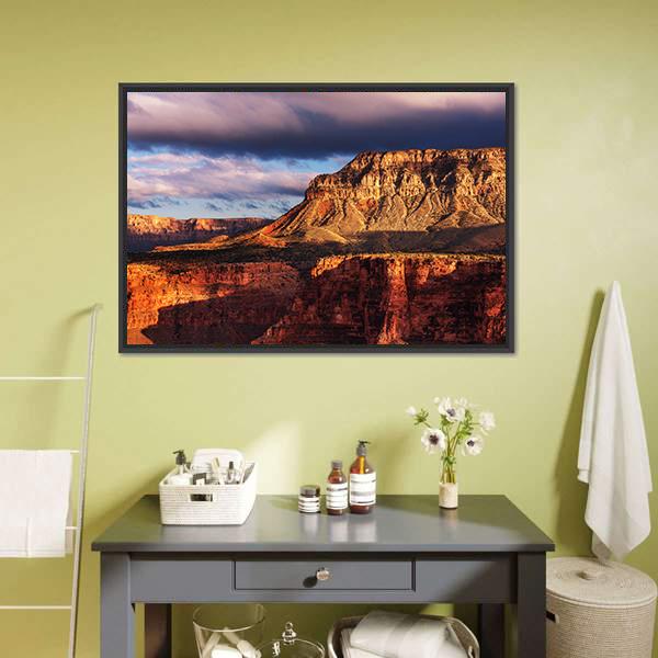 Grand Canyon National Park Canvas Wall Art-1 Piece-Floating Frame-24" x 16"-Tiaracle