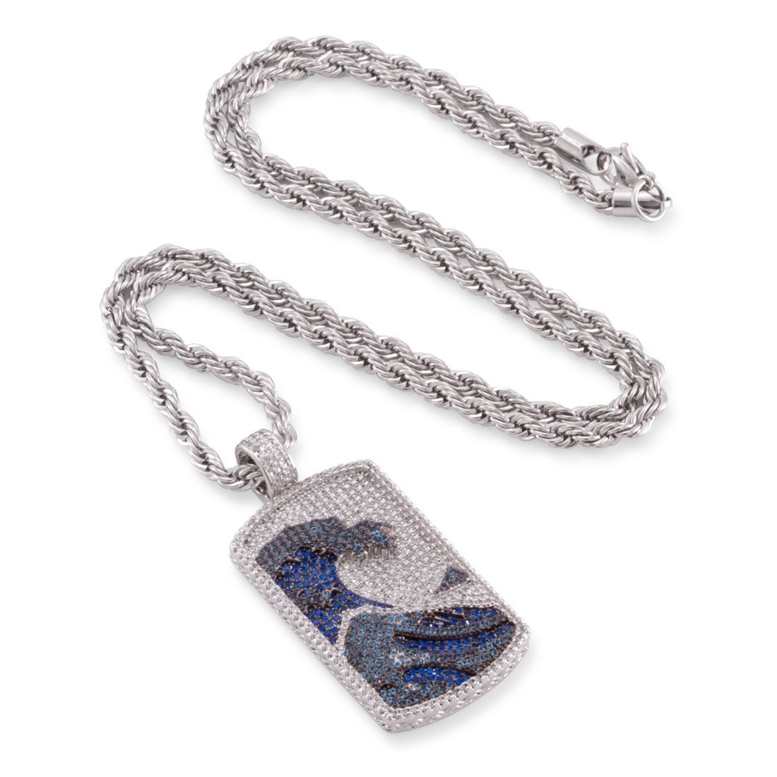 Great Wave Dog Tag Necklace