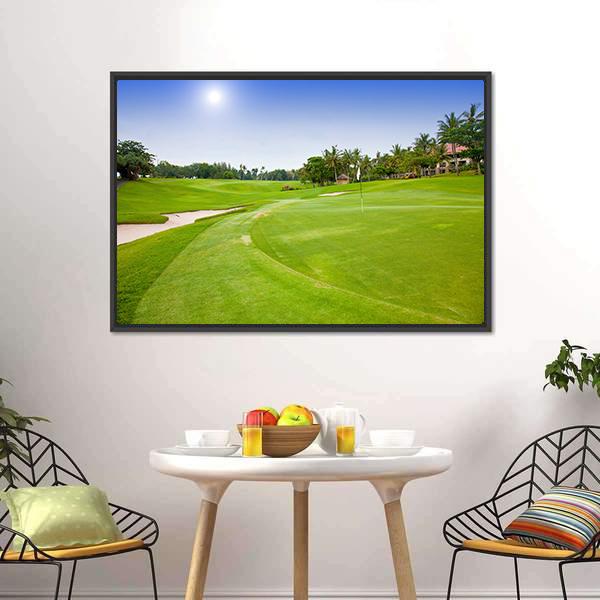 Green Field For Golf Canvas Wall Art-3 Horizontal-Gallery Wrap-25" x 16"-Tiaracle