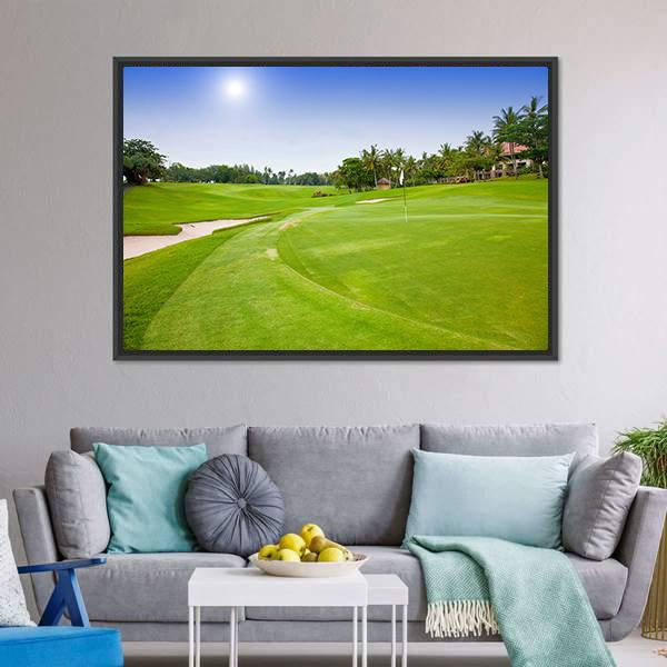 Green Field For Golf Canvas Wall Art-3 Horizontal-Gallery Wrap-25" x 16"-Tiaracle