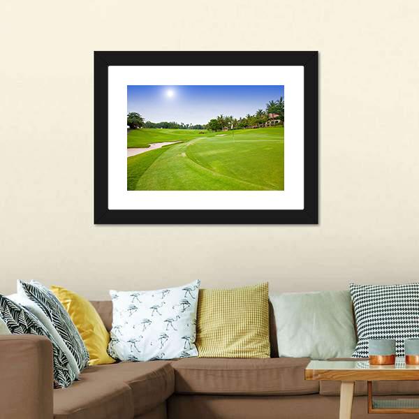 Green Field For Golf Canvas Wall Art-3 Horizontal-Gallery Wrap-25" x 16"-Tiaracle