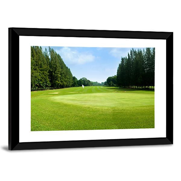 Green Golf Field Canvas Wall Art-3 Horizontal-Gallery Wrap-25" x 16"-Tiaracle