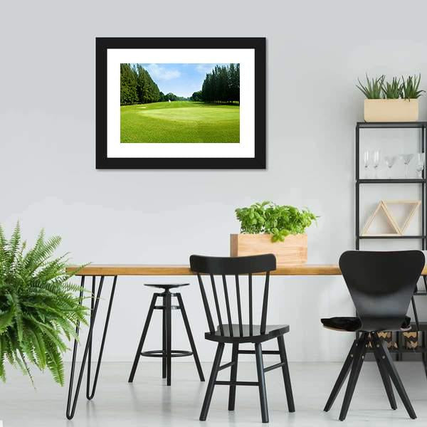 Green Golf Field Canvas Wall Art-3 Horizontal-Gallery Wrap-25" x 16"-Tiaracle