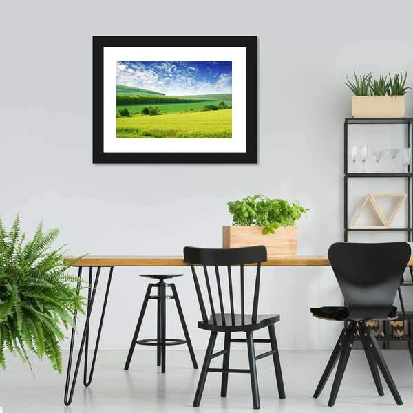 Green Spring Meadow Canvas Wall Art-3 Horizontal-Gallery Wrap-25" x 16"-Tiaracle