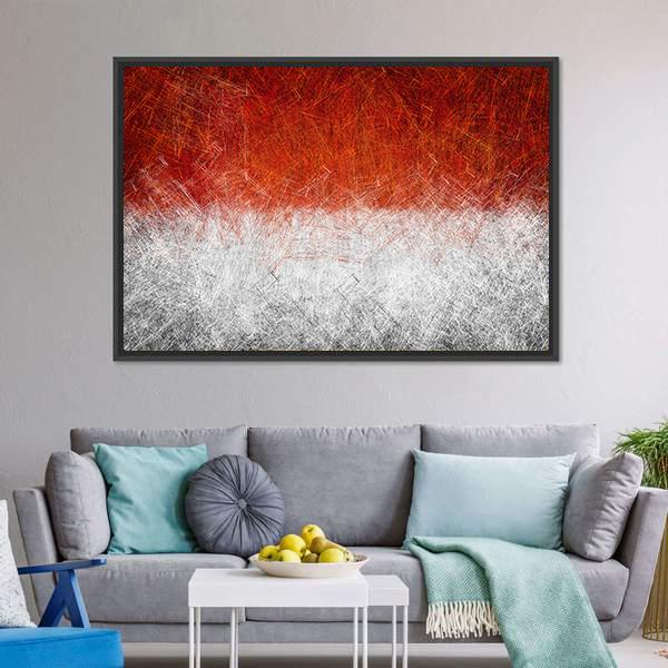 Grunge Monaco Flag Canvas Wall Art-3 Horizontal-Gallery Wrap-25" x 16"-Tiaracle