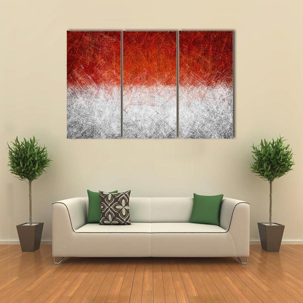 Grunge Monaco Flag Canvas Wall Art-3 Horizontal-Gallery Wrap-37" x 24"-Tiaracle