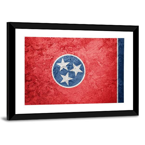 Grunge Tennessee Flag Canvas Wall Art-3 Horizontal-Gallery Wrap-25" x 16"-Tiaracle