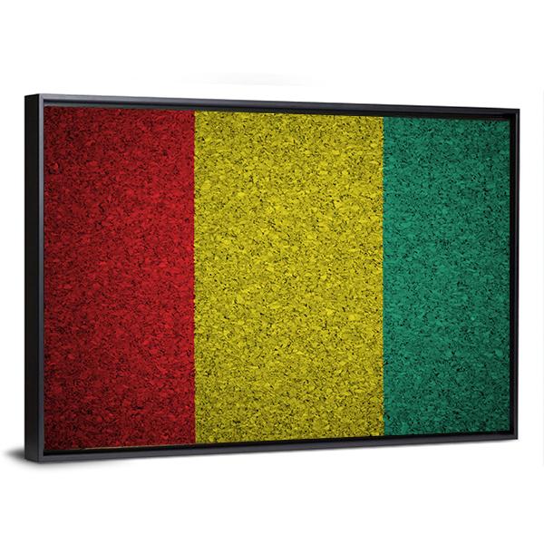 Guinean Flag Canvas Wall Art-3 Horizontal-Gallery Wrap-25" x 16"-Tiaracle