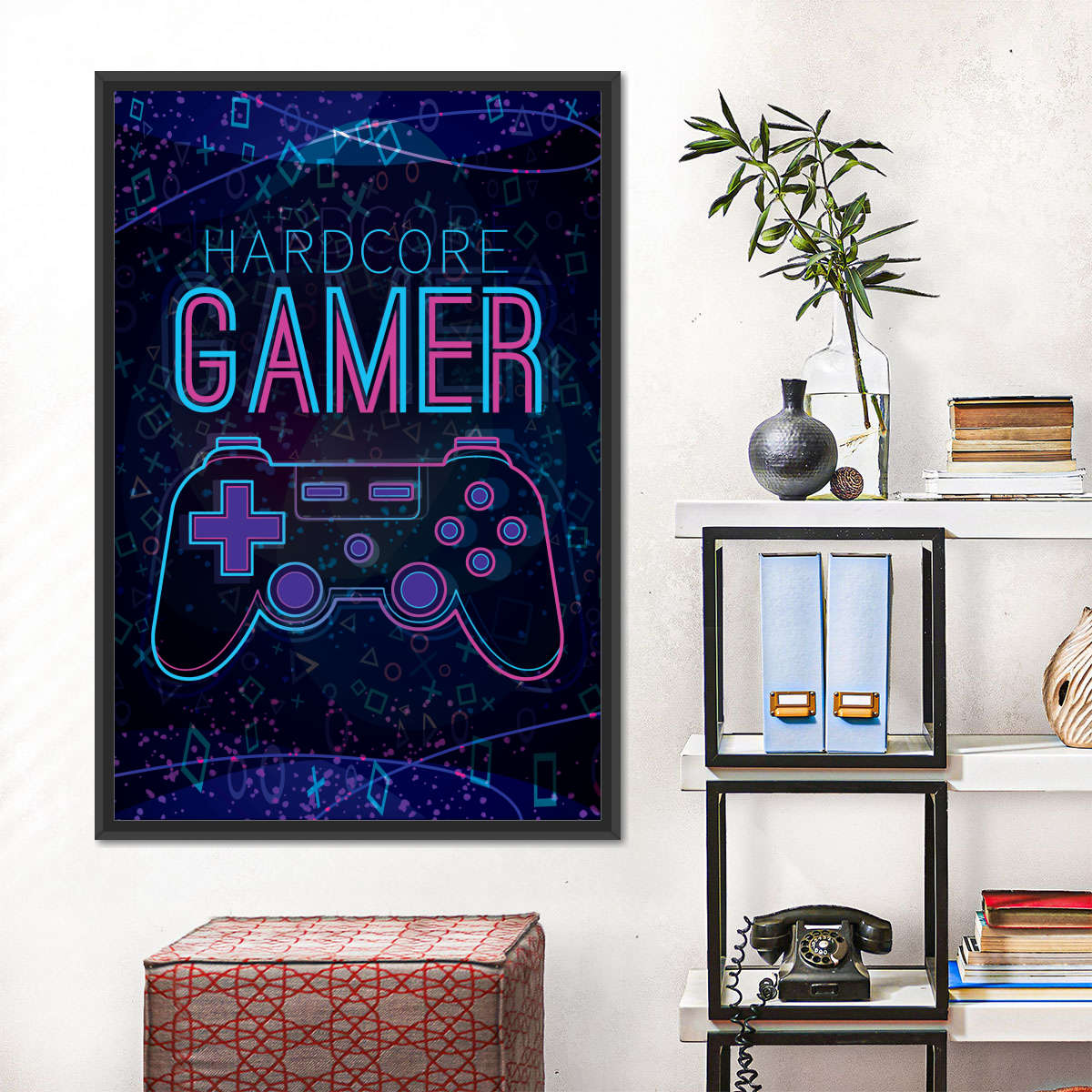 Hardcore Gamer Neon Zeichen Wandkunst