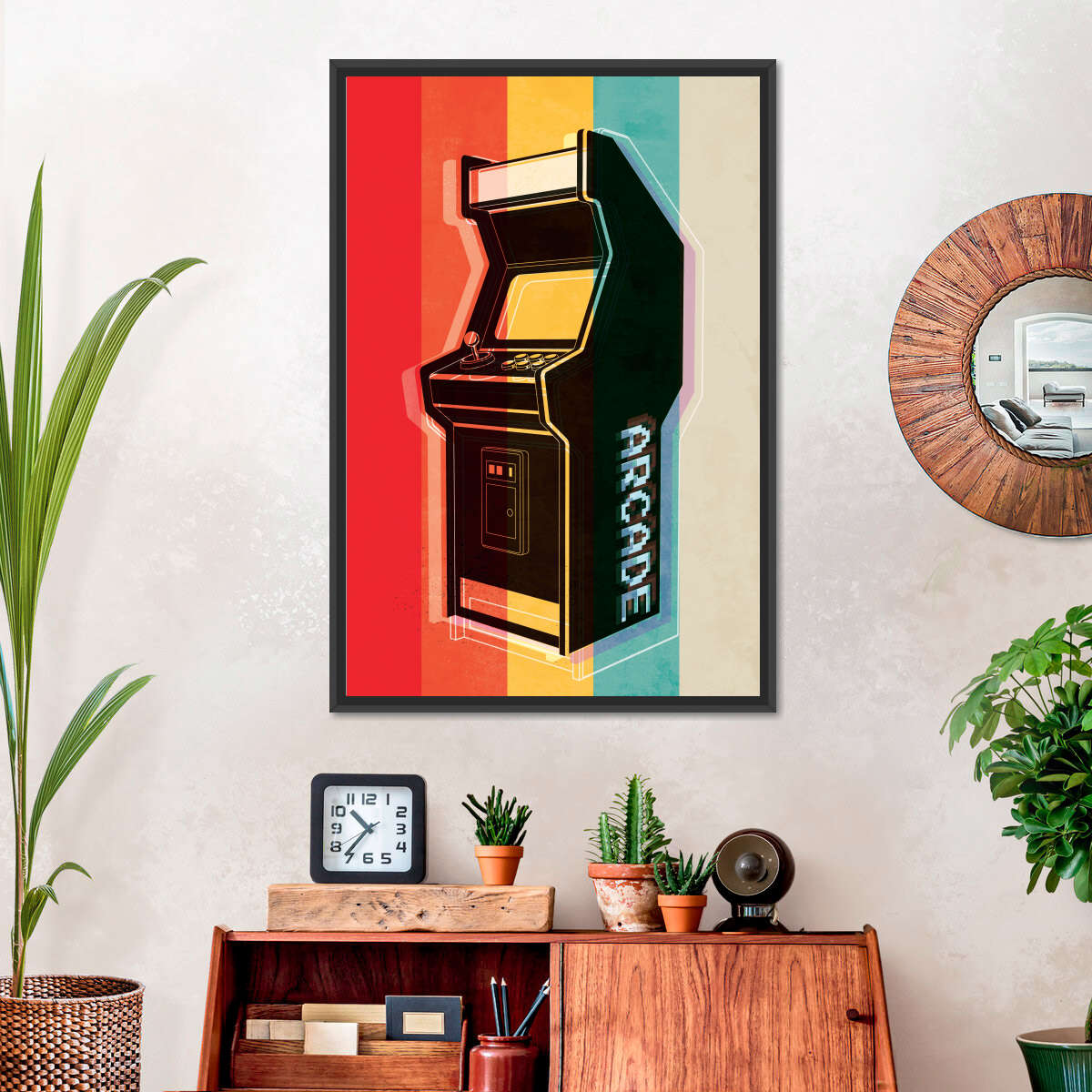 ریٹرو آرکیڈ وال آرٹ