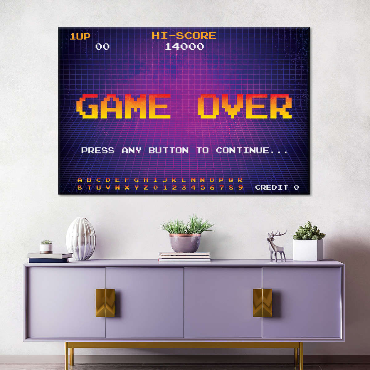 Spiel über Bildschirmwandkunst