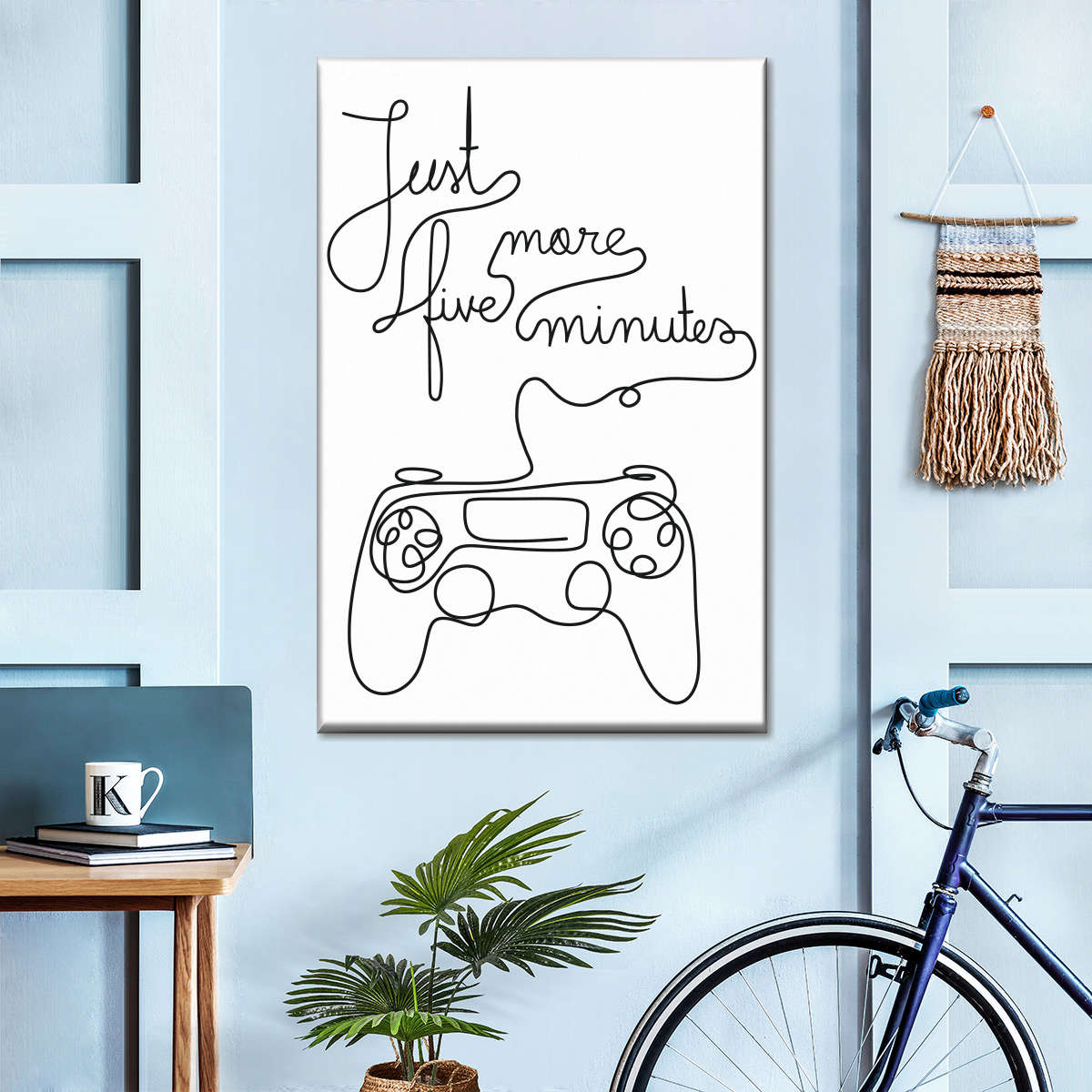 Ein Line Gamer Zitat Wandkunst