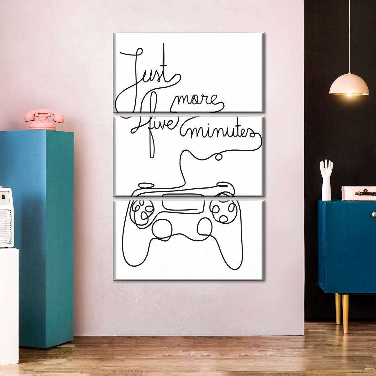 Ein Line Gamer Zitat Wandkunst