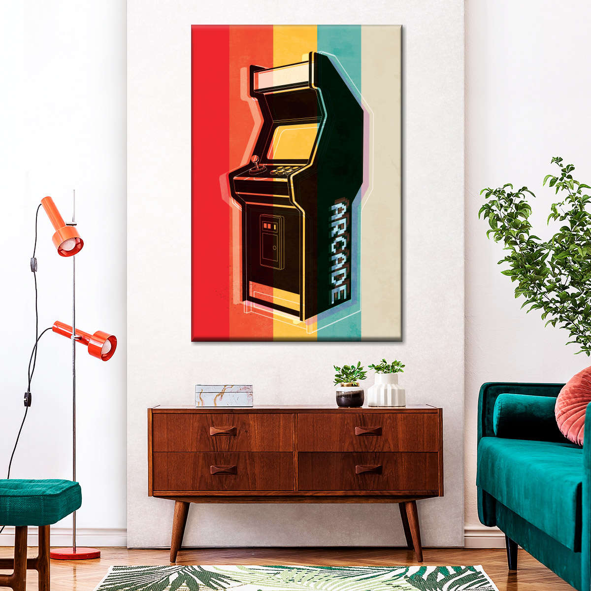 ریٹرو آرکیڈ وال آرٹ