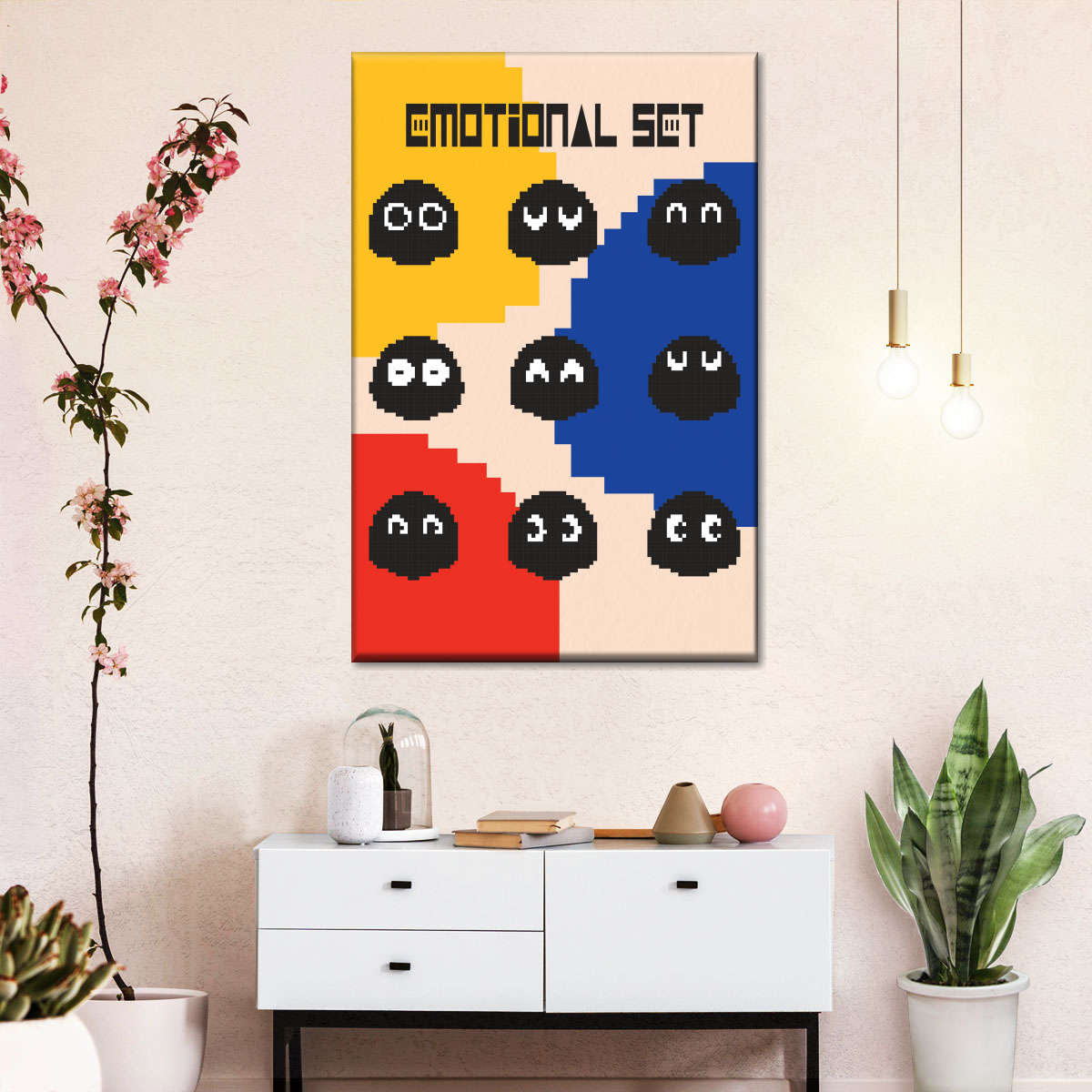 Pacman Ghosts Schwarze Wandkunst