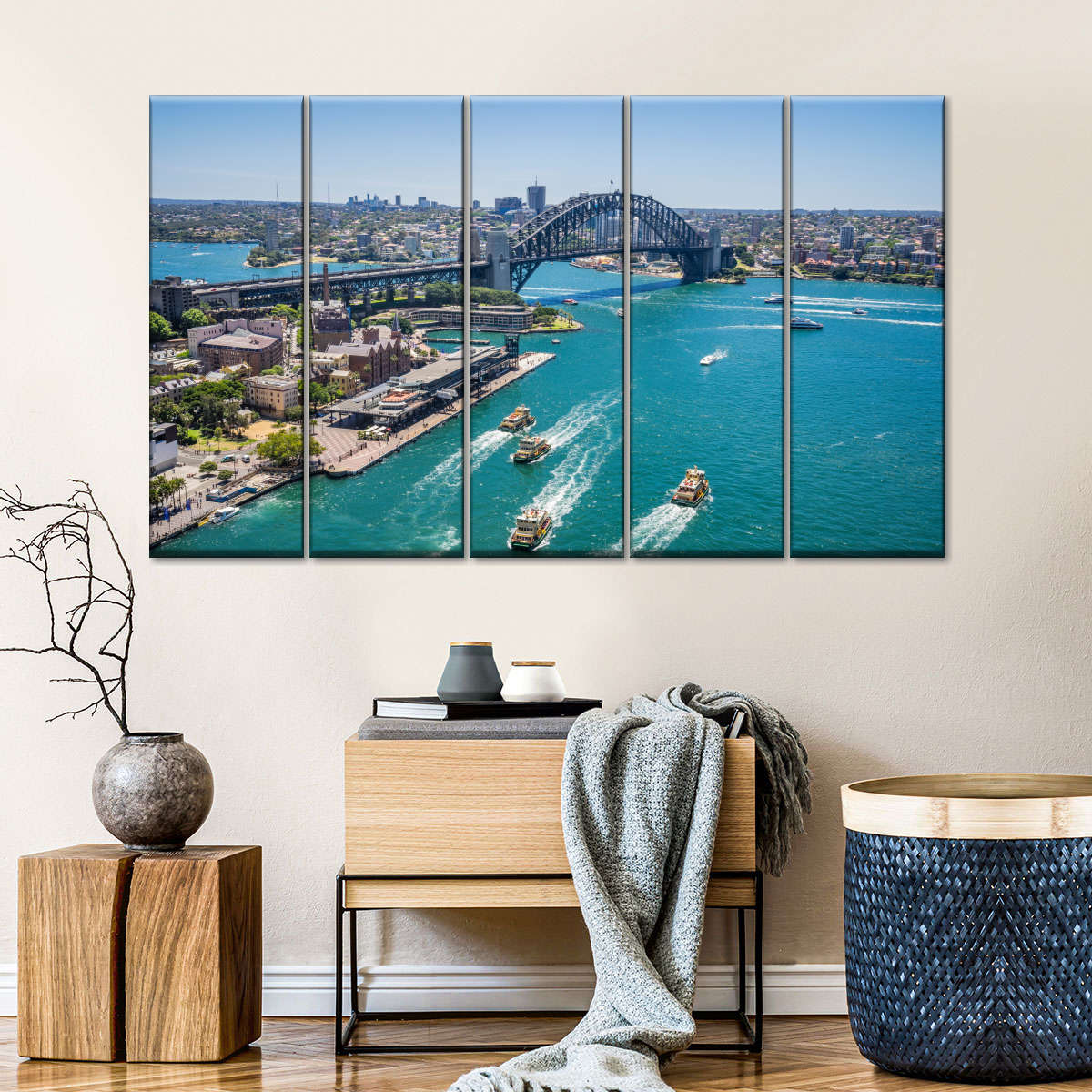 Blick auf die Wandkunst von Sydney Cove