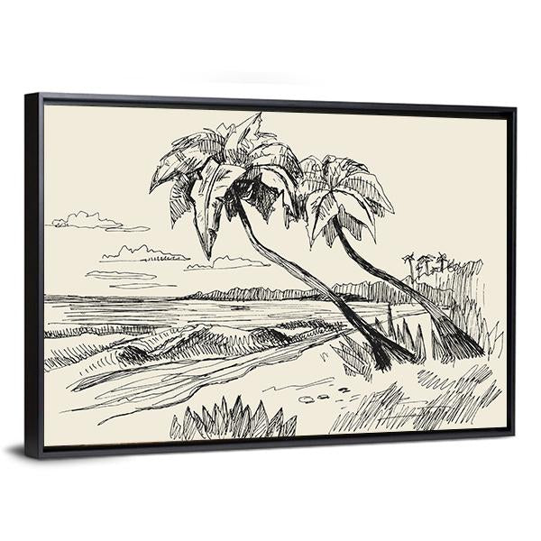 Hand Drawn Picture Canvas Wall Art-3 Horizontal-Gallery Wrap-25" x 16"-Tiaracle