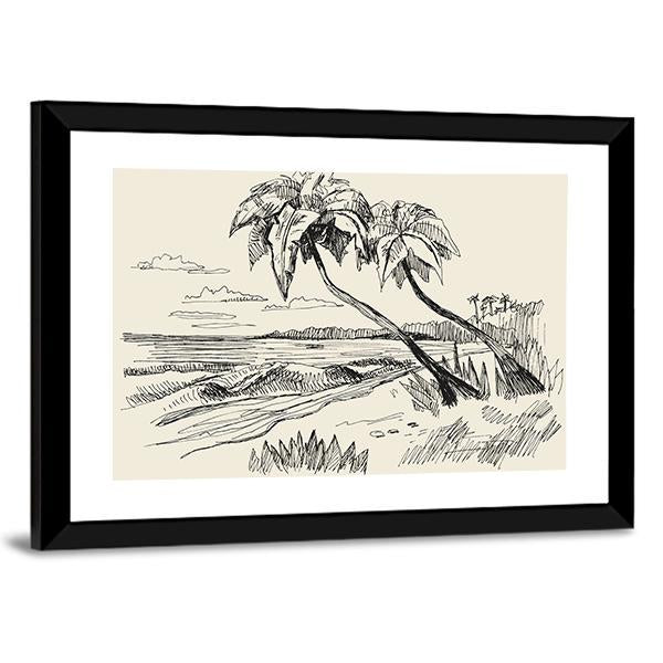 Hand Drawn Picture Canvas Wall Art-3 Horizontal-Gallery Wrap-25" x 16"-Tiaracle
