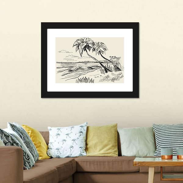 Hand Drawn Picture Canvas Wall Art-3 Horizontal-Gallery Wrap-25" x 16"-Tiaracle