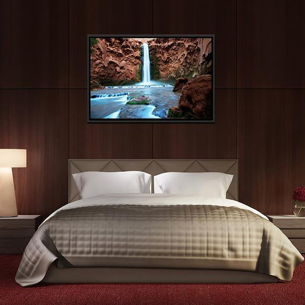 Havasu Falls Canvas Wall Art-3 Horizontal-Gallery Wrap-25" x 16"-Tiaracle