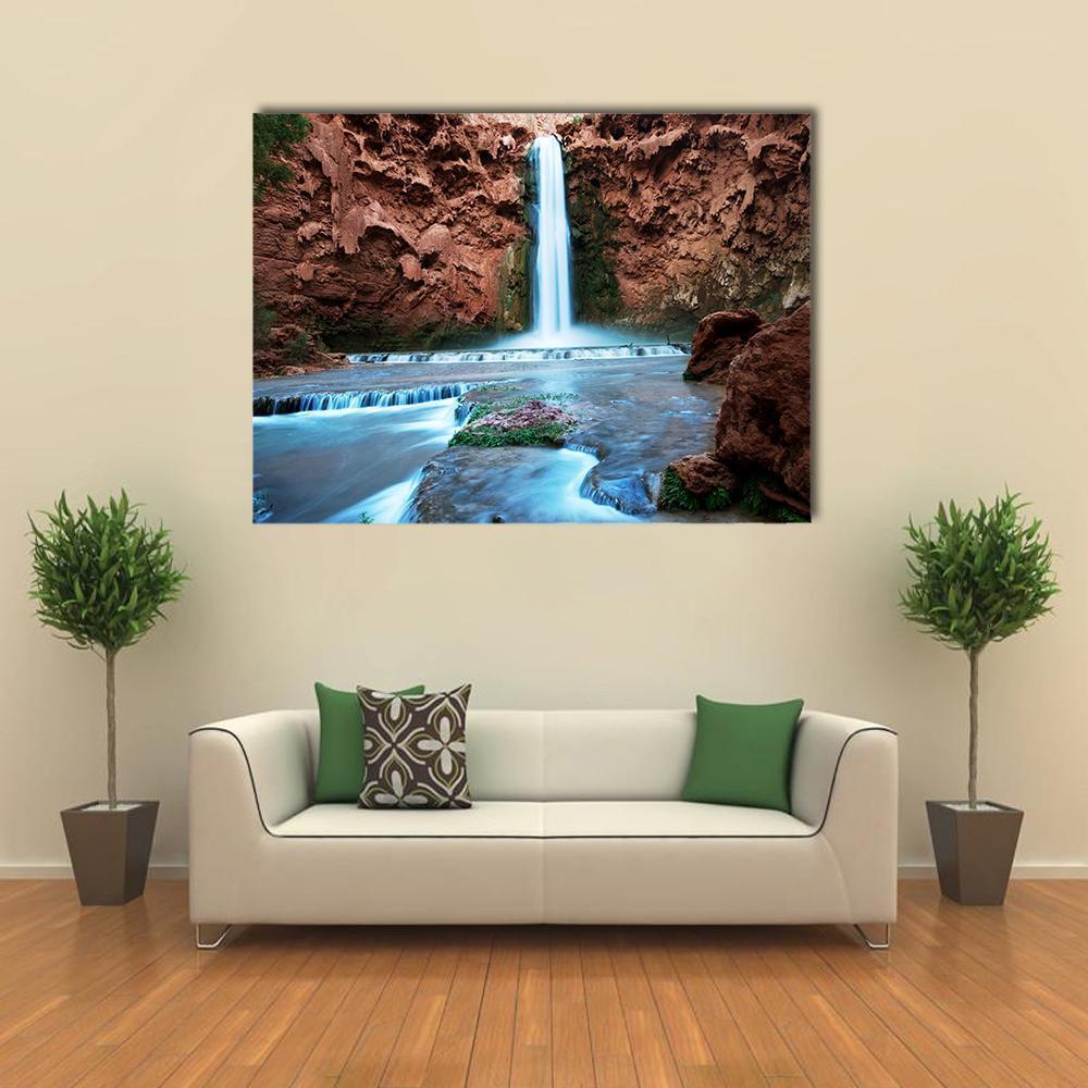 Havasu Falls Canvas Wall Art-1 Piece-Gallery Wrap-48" x 32"-Tiaracle