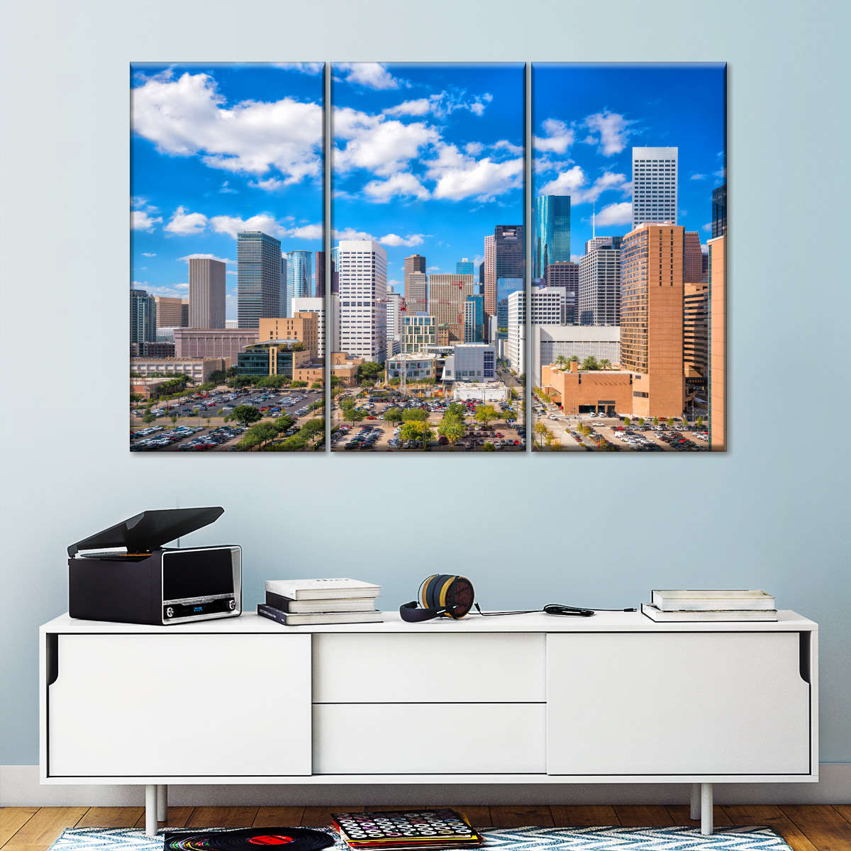 Downtown Houston Skyline Wandkunst