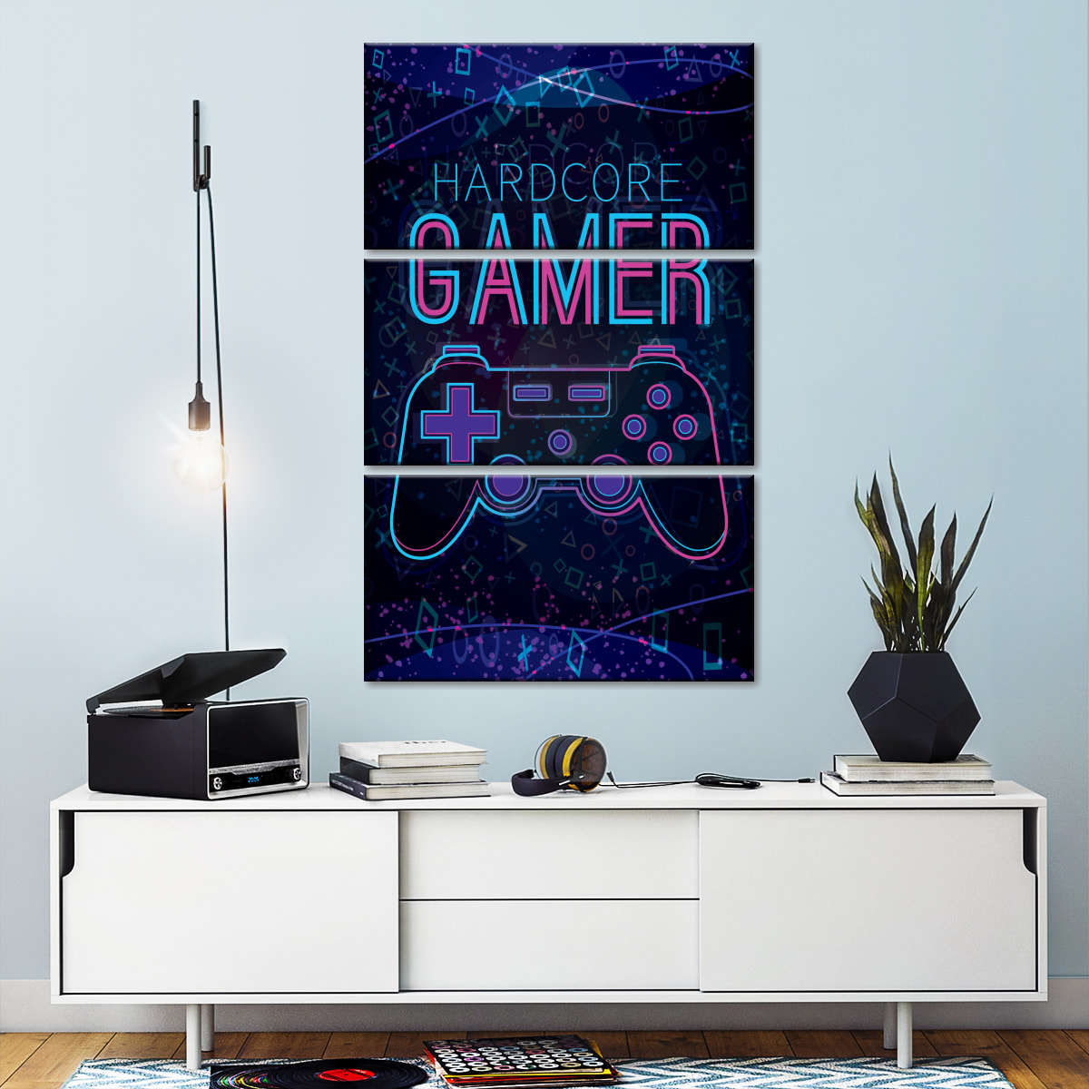 Hardcore Gamer Neon Zeichen Wandkunst