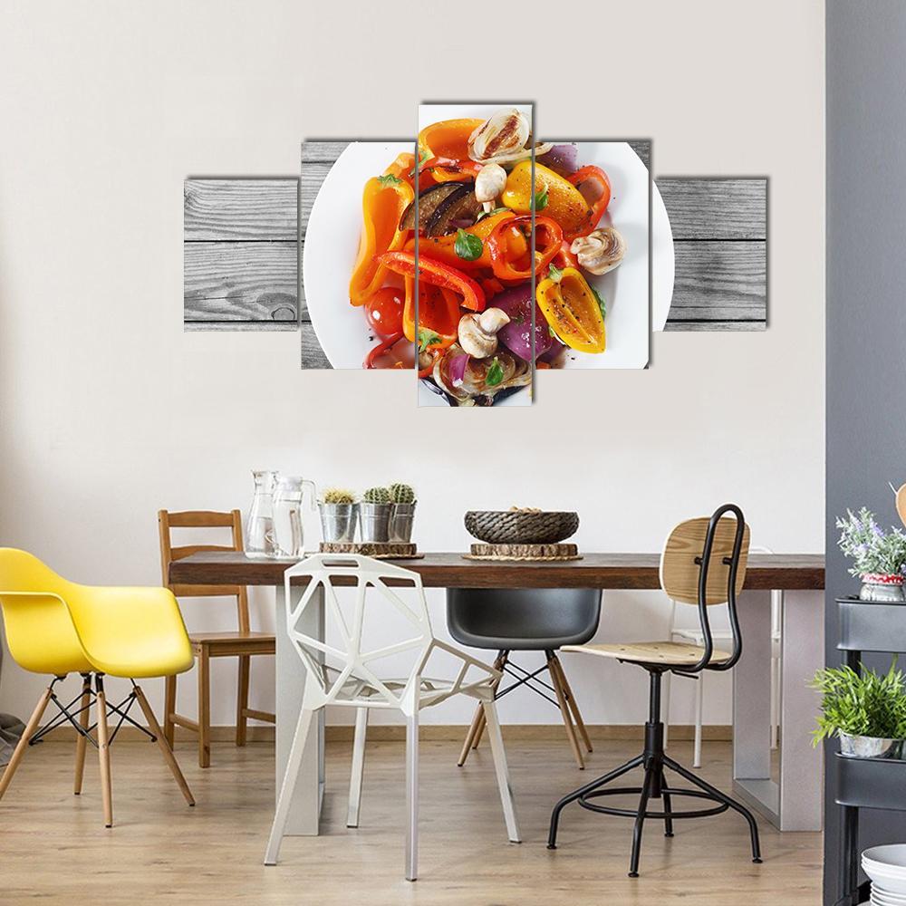 Healthy Appetizer Canvas Wall Art-5 Star-Gallery Wrap-62" x 32"-Tiaracle